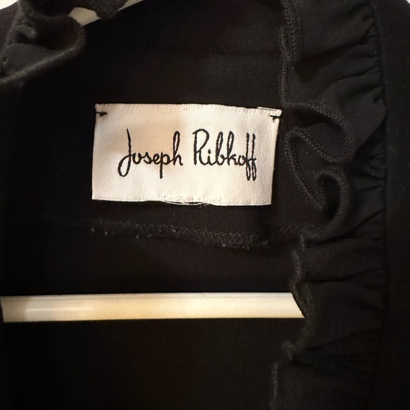 Joseph Ribkoff Black Blazer; frilled edges and buttons (very flattering) -Size 6 - Picture 3 of 3